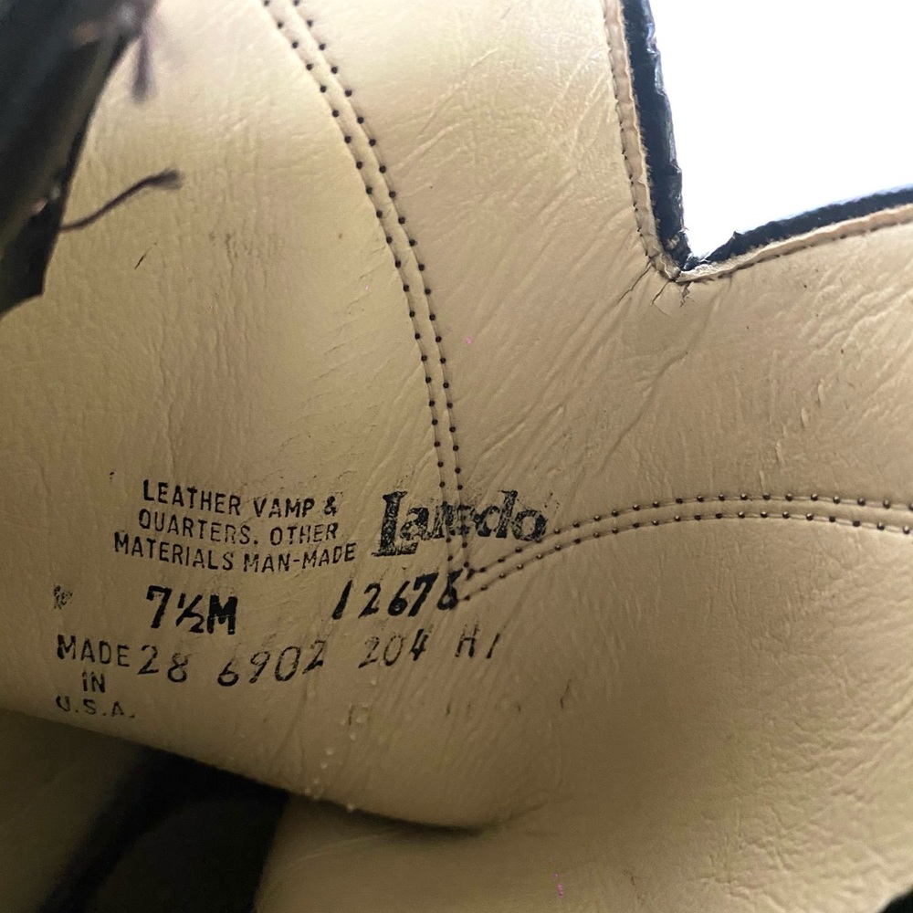 LAREDO Ladies Vintage Black Leather Ropers - Picture 7 of 7